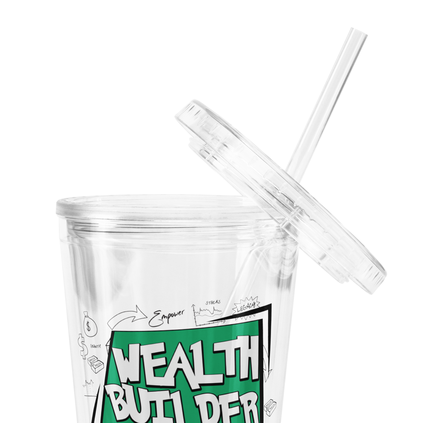 WB Clear Plastic Tumbler