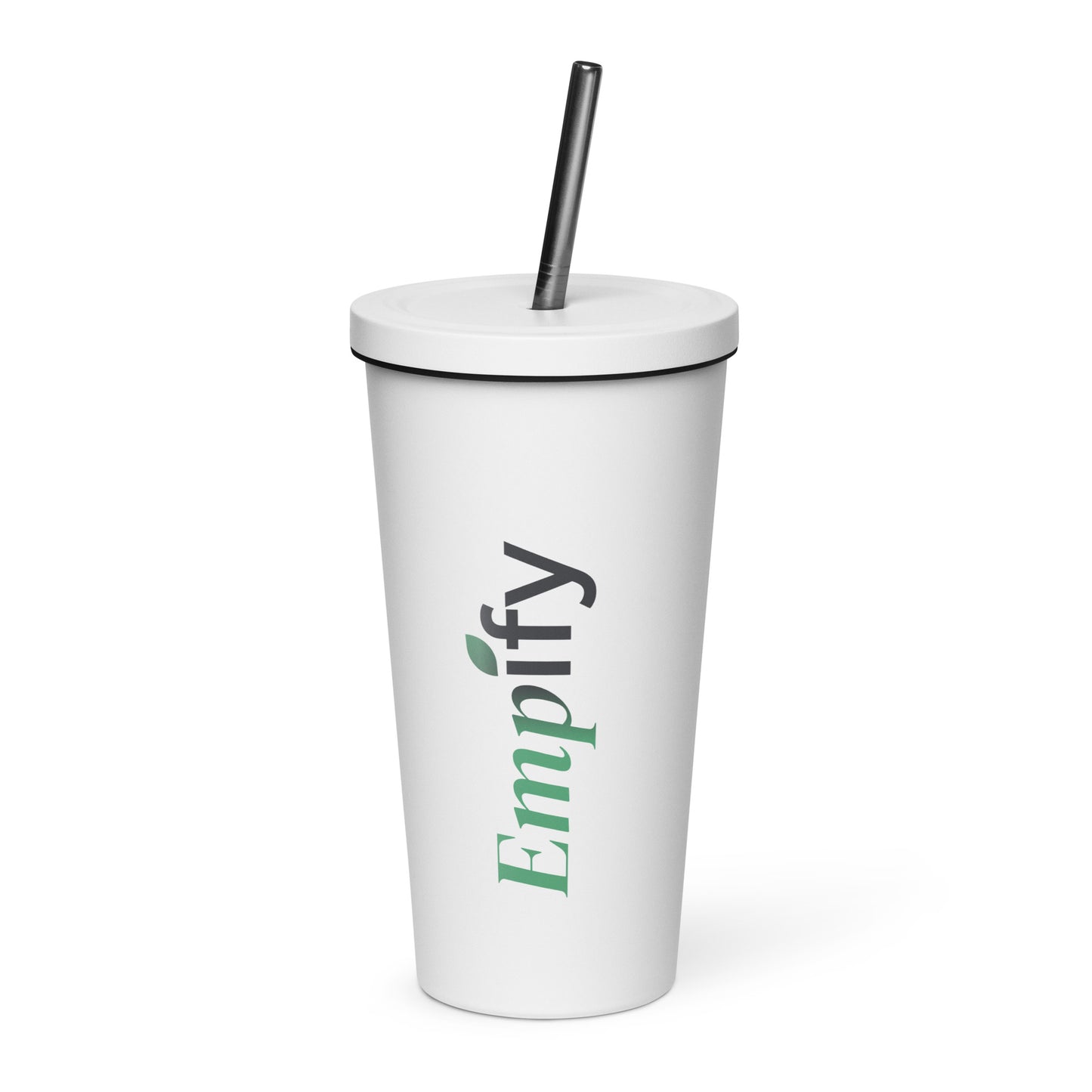 Empify Insulated Tumbler with a straw