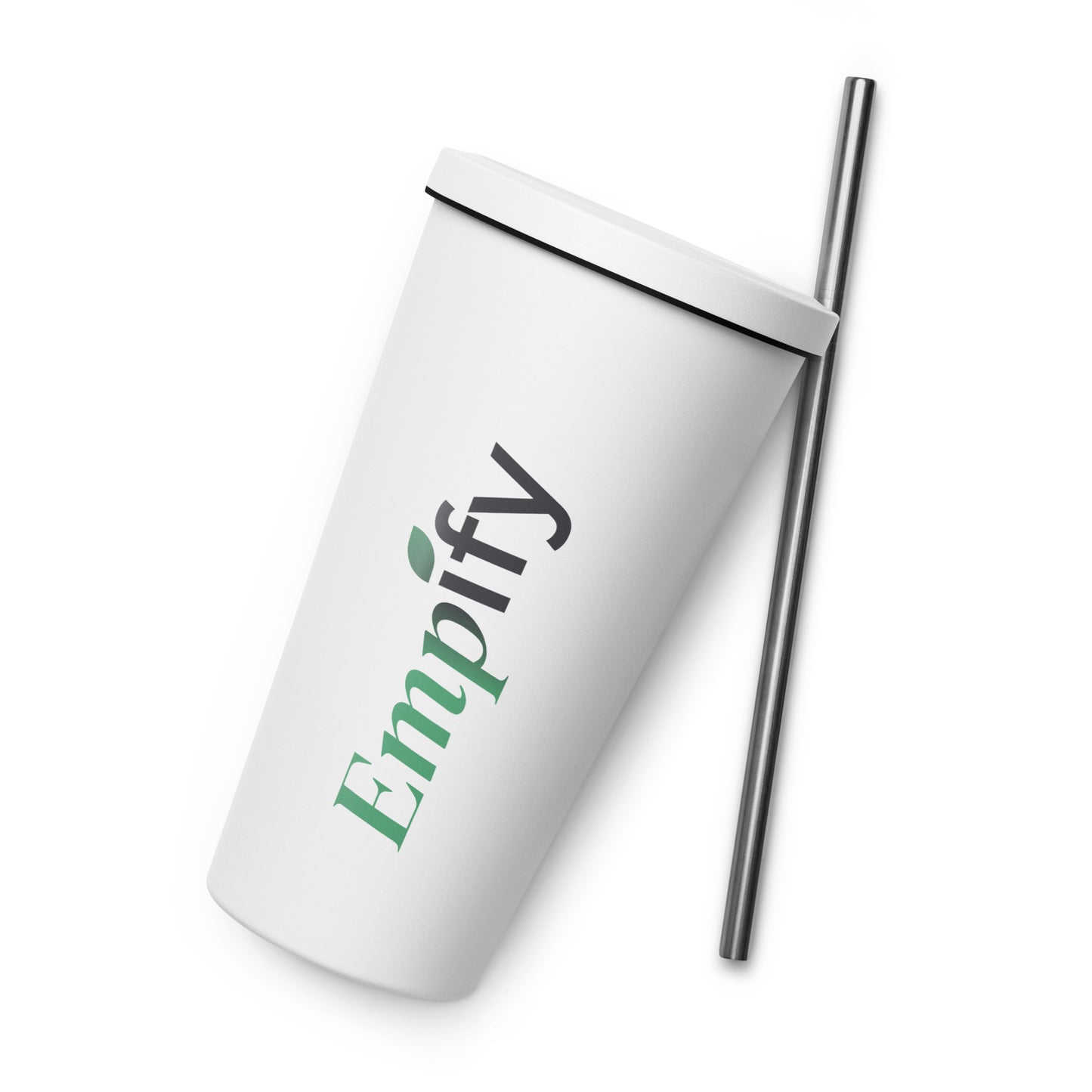 Empify Insulated Tumbler with a straw