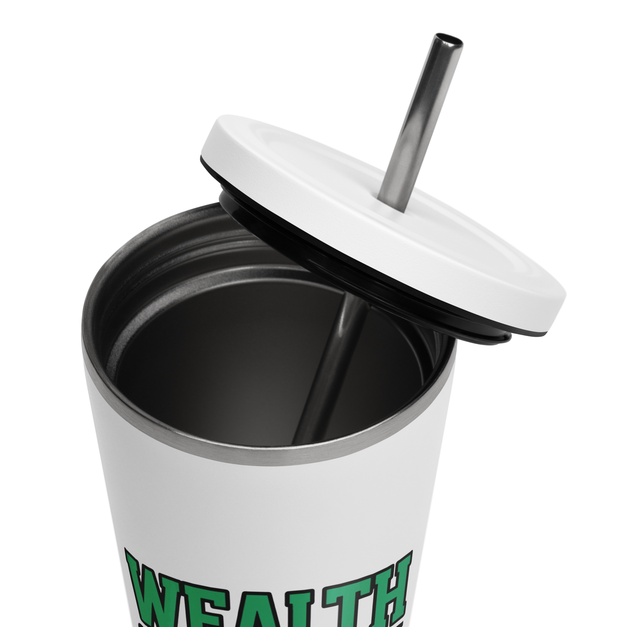 Wealth Starts in the Mind Insulated Tumbler with Straw