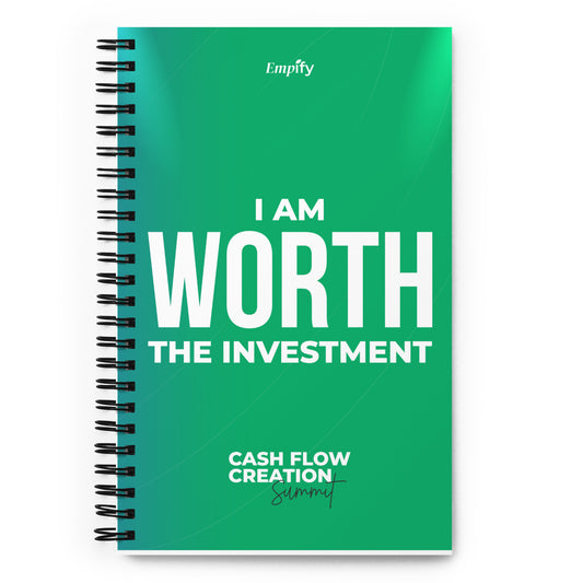 I Am Worth The Investment Spiral Notebook