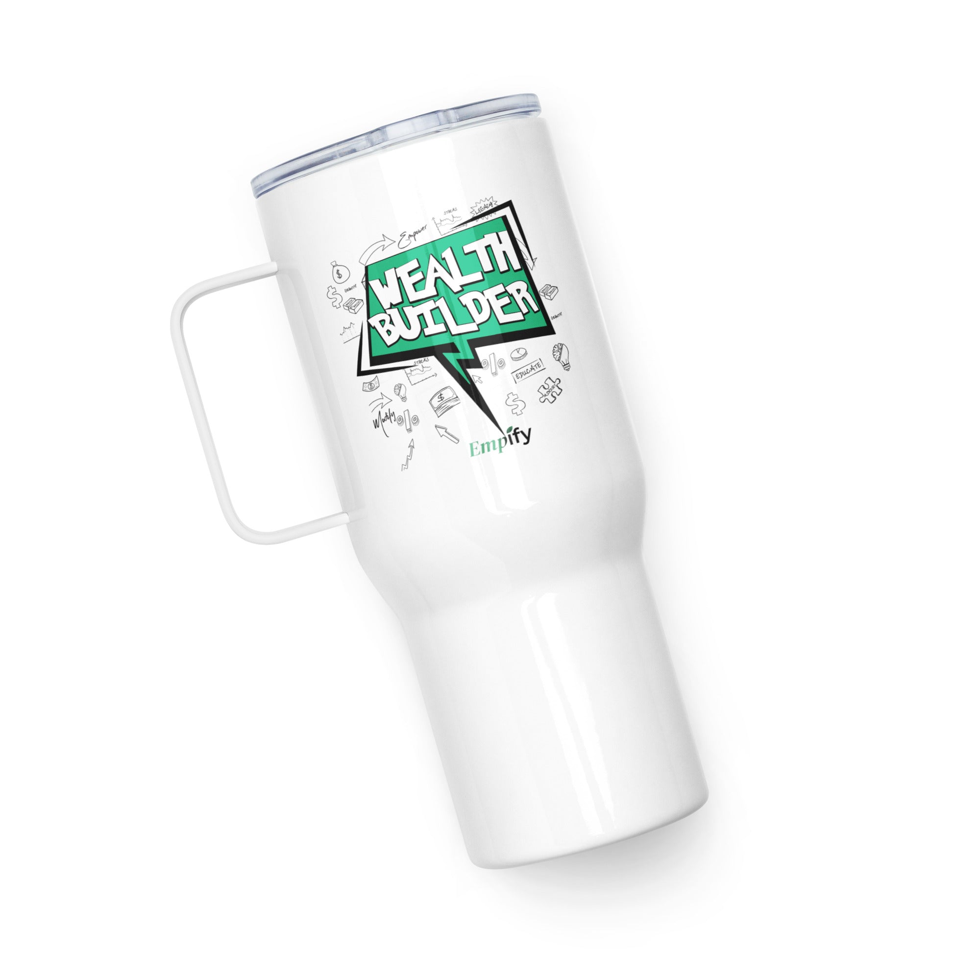 WealthBuilder Travel Mug With a Handle
